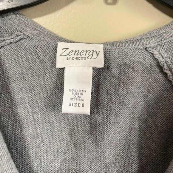 Zenergy by chicos size 0 grey top - Picture 2 of 3